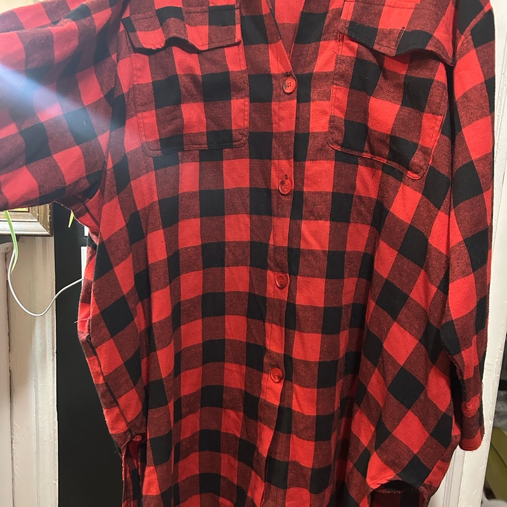Dressed in LALA Red and Black Plaid Shirt